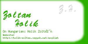 zoltan holik business card